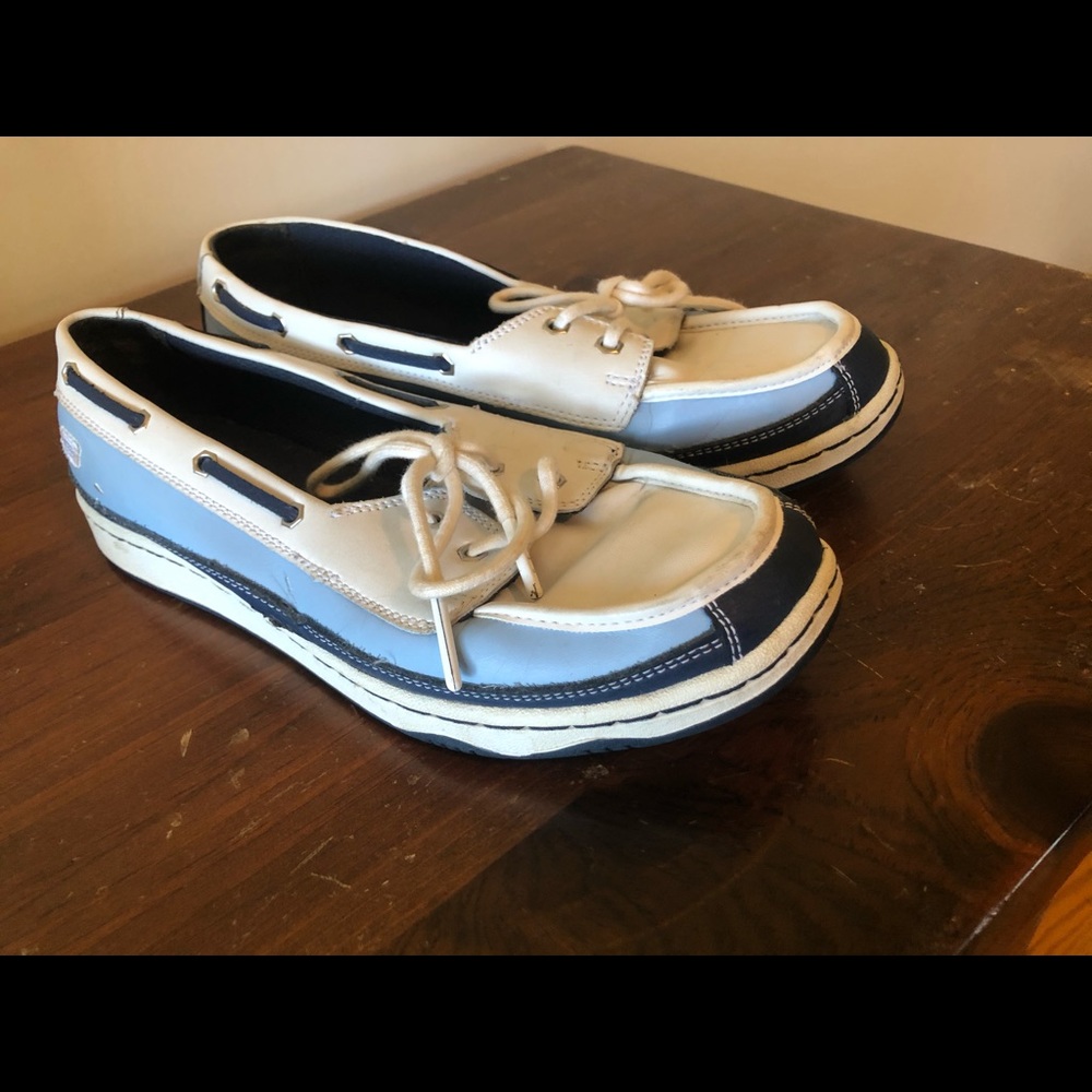 Sketchers Blue and White Boat Shoes